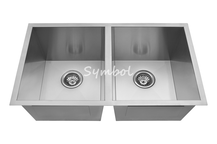 50/50 Stainless Steel Double-bowl Kitchen Sink, RD-3118P-Symbolsink